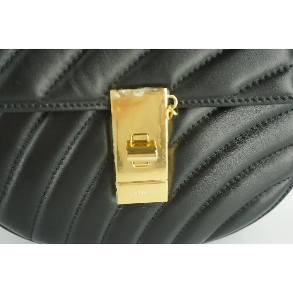 Chloe Black Quilted Leather Mini Drew Bijou Crossbody Gold Chain Bag NWT